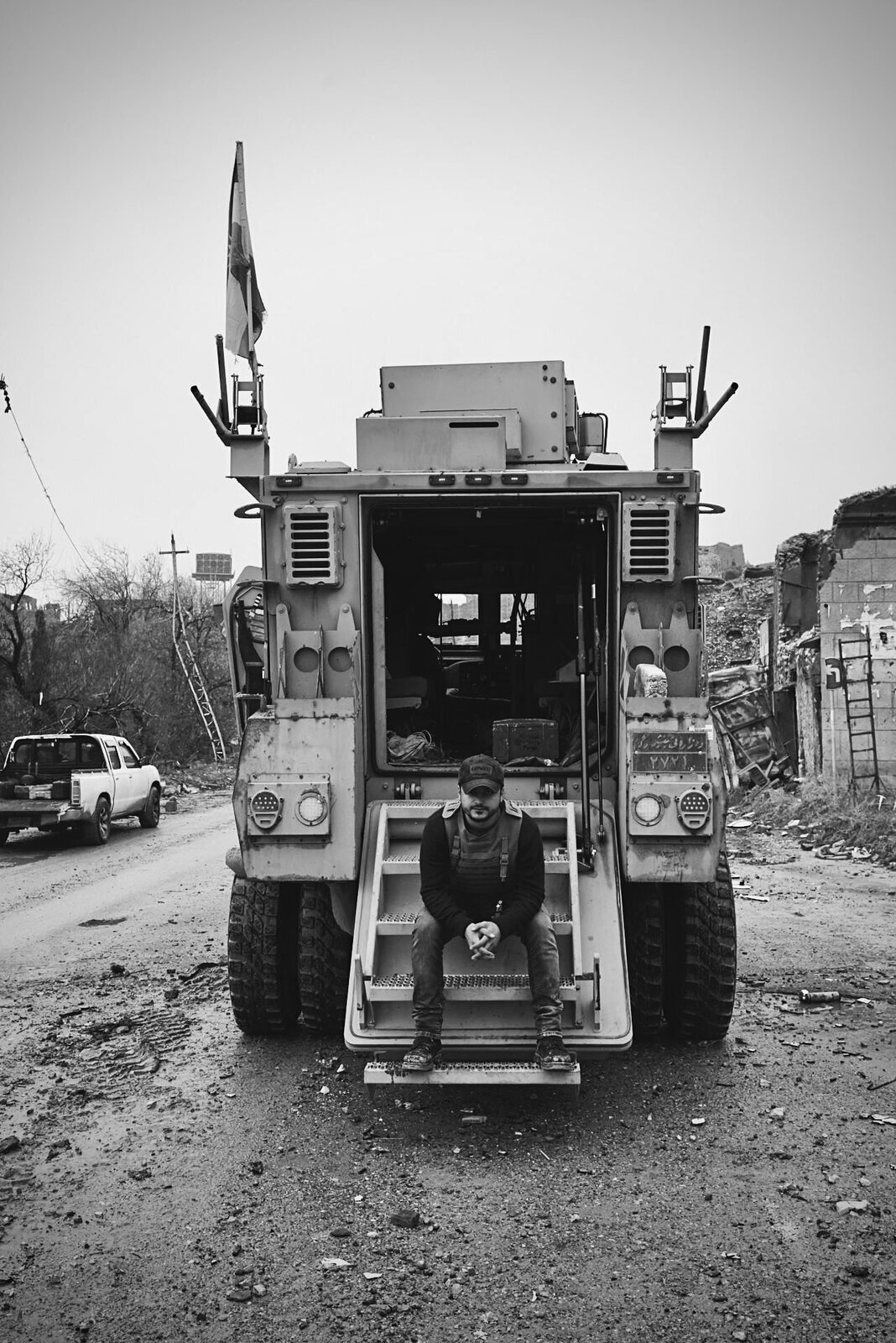 Ayar Rasool on location in Mosul